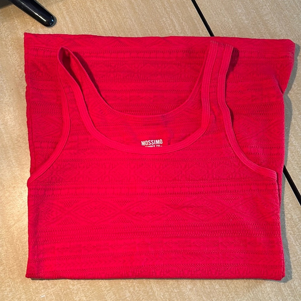 red missimo XS tank top with pattern